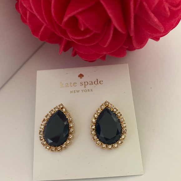 Kate Spade navy blue earrings - Picture 2 of 2